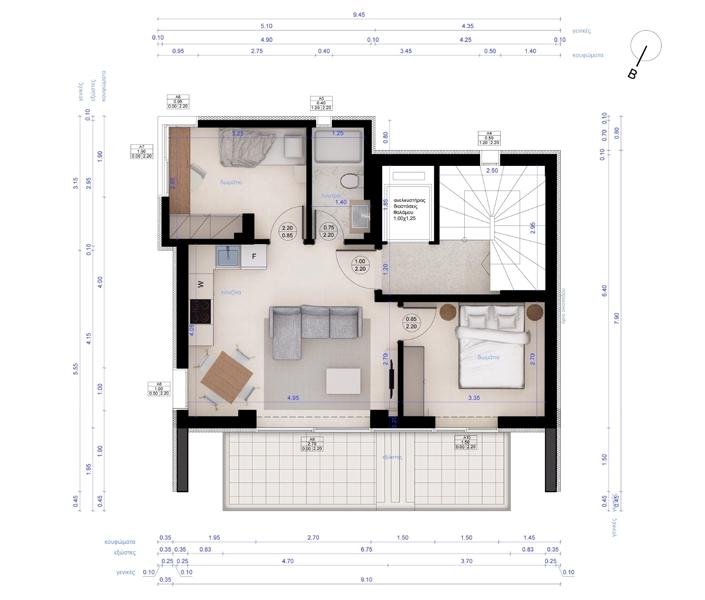 Kalamaria – Apartment 69 sq.m. – 5 Kalamaria - Apartment 69 sq.m. - 5